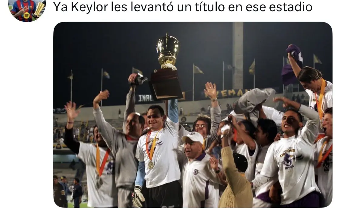 Keylor ya levantó una copa en CU Keylor ya levantó una copa en CU