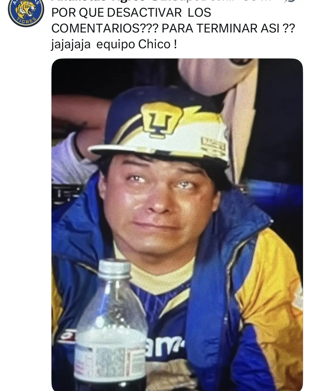 Los aficionados de Pumas lloran Los aficionados de Pumas lloran