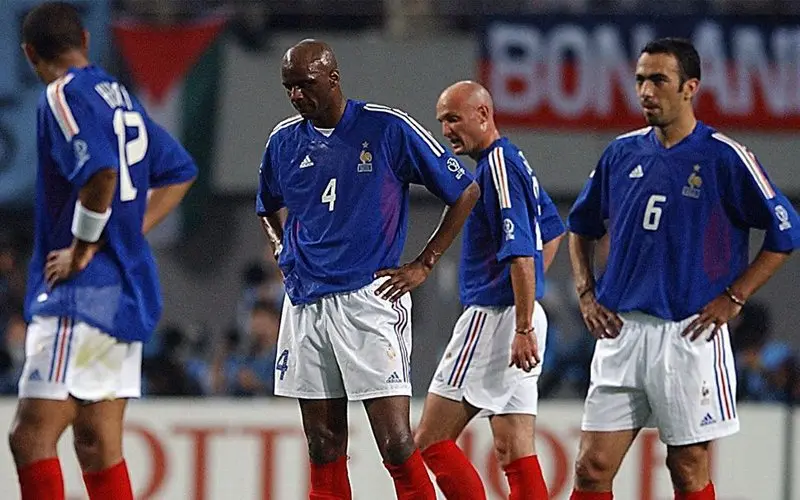 La Francia favorita que fracasó en 2002 La Francia favorita que fracasó en 2002
