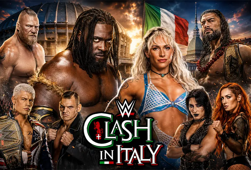 Roman Reigns y Jacob Fatu se enfrentan en el hist&oacute;rico Clash in Italy 2026 desde Tur&iacute;n.