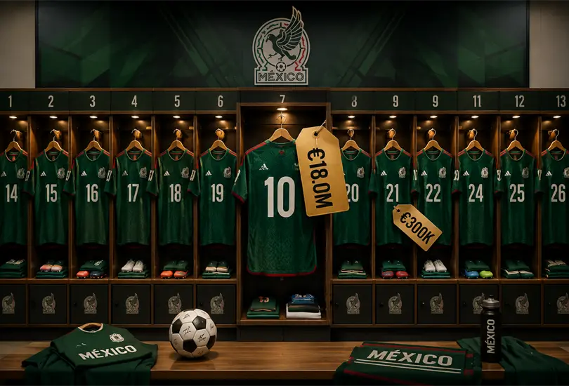Los jugadores más caros y baratos de México para el Mundial 2026 Los jugadores más caros y baratos de México para el Mundial 2026