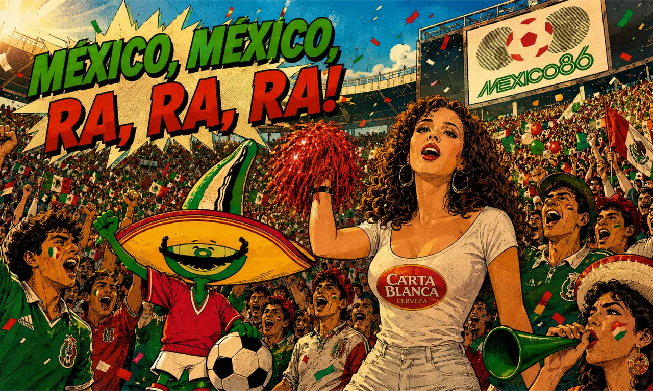  El Estadio Azteca fue escenario de porras monumentales que marcaron al Mundial de 1986 y a toda una generación. 