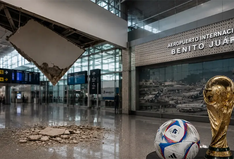 Problemas en el AICM a d&iacute;as del Mundial