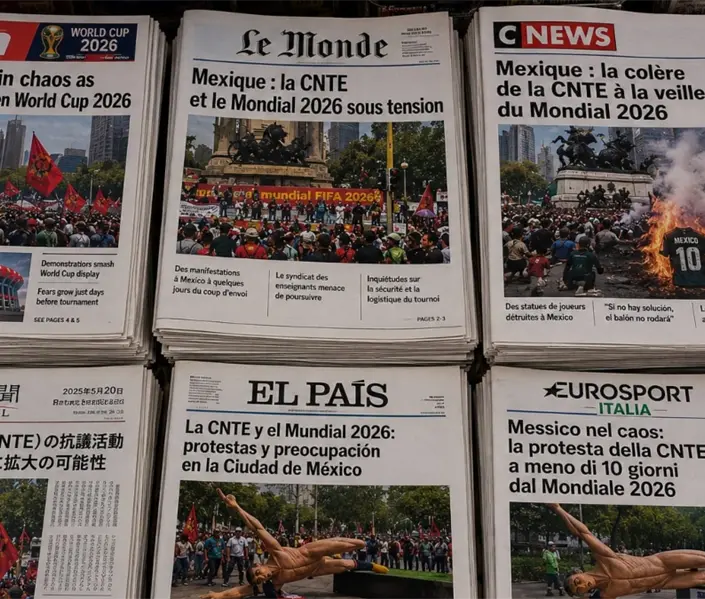 Lo que dice la prensa internacional sobre la CNTE a d&iacute;as del Mundial 2026