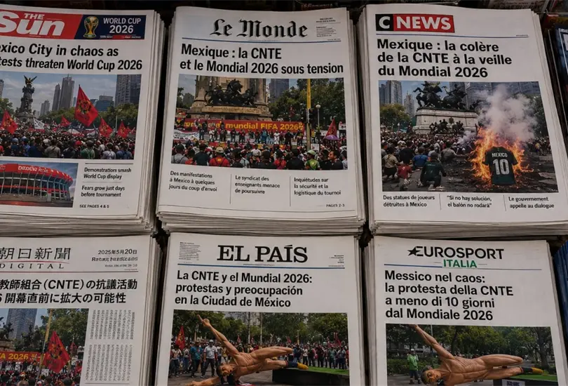 Distintos medios han hablado sobre las protestas en México a días del Mundial 2026 Distintos medios han hablado sobre las protestas en México a días del Mundial 2026