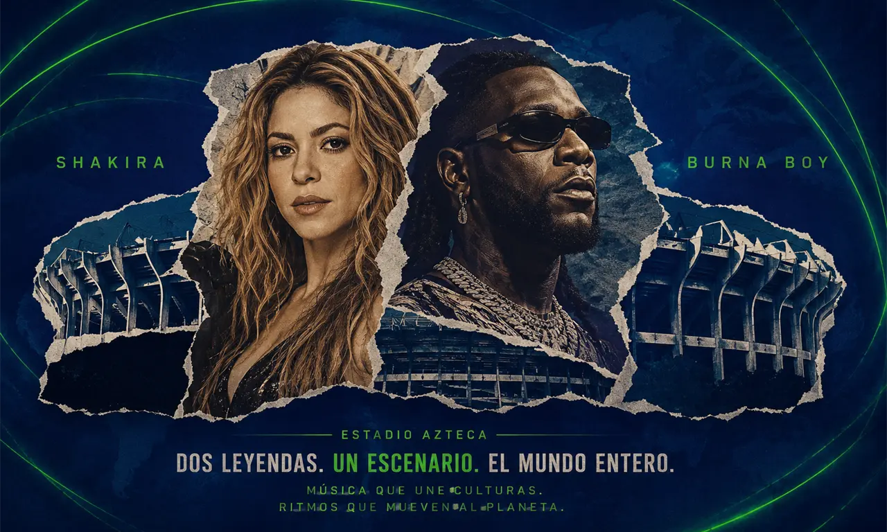  Shakira y Burna Boy abrirán el Mundial 2026 en CDMX con la canción Dai Dai. 