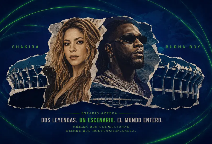 Shakira y Burna Boy abrir&aacute;n el Mundial 2026 en CDMX con la canci&oacute;n Dai Dai.