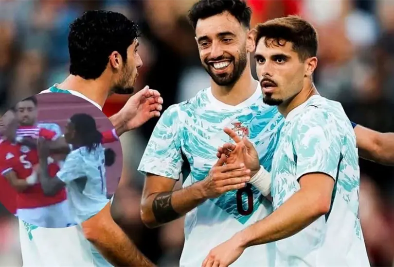 Bronca en amistoso Portugal vs Chile