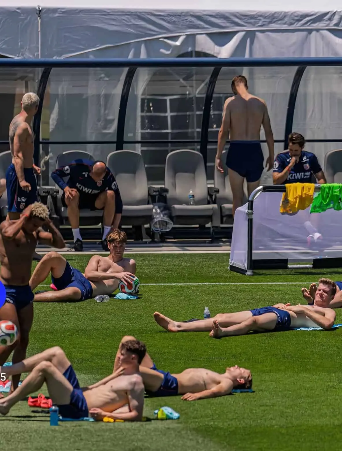 La Selecci&oacute;n de Noruega viviendo el calor de Carolina del Norte durante el verano