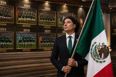 Los abanderados de M&eacute;xico previo a una Copa del Mundo