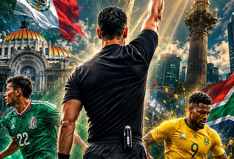 Silbante para el México vs Sudáfrica Silbante para el México vs Sudáfrica