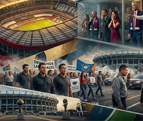Amenaza de la CNTE y rev&eacute;s a palcohabientes en el Estadio Ciudad de M&eacute;xico