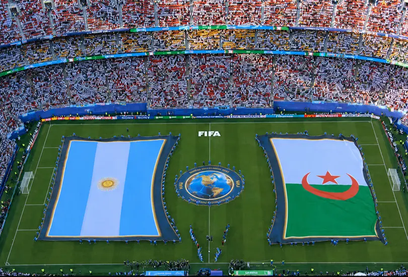 Lleno el Estadio para el Argentina vs Argelia Lleno el Estadio para el Argentina vs Argelia