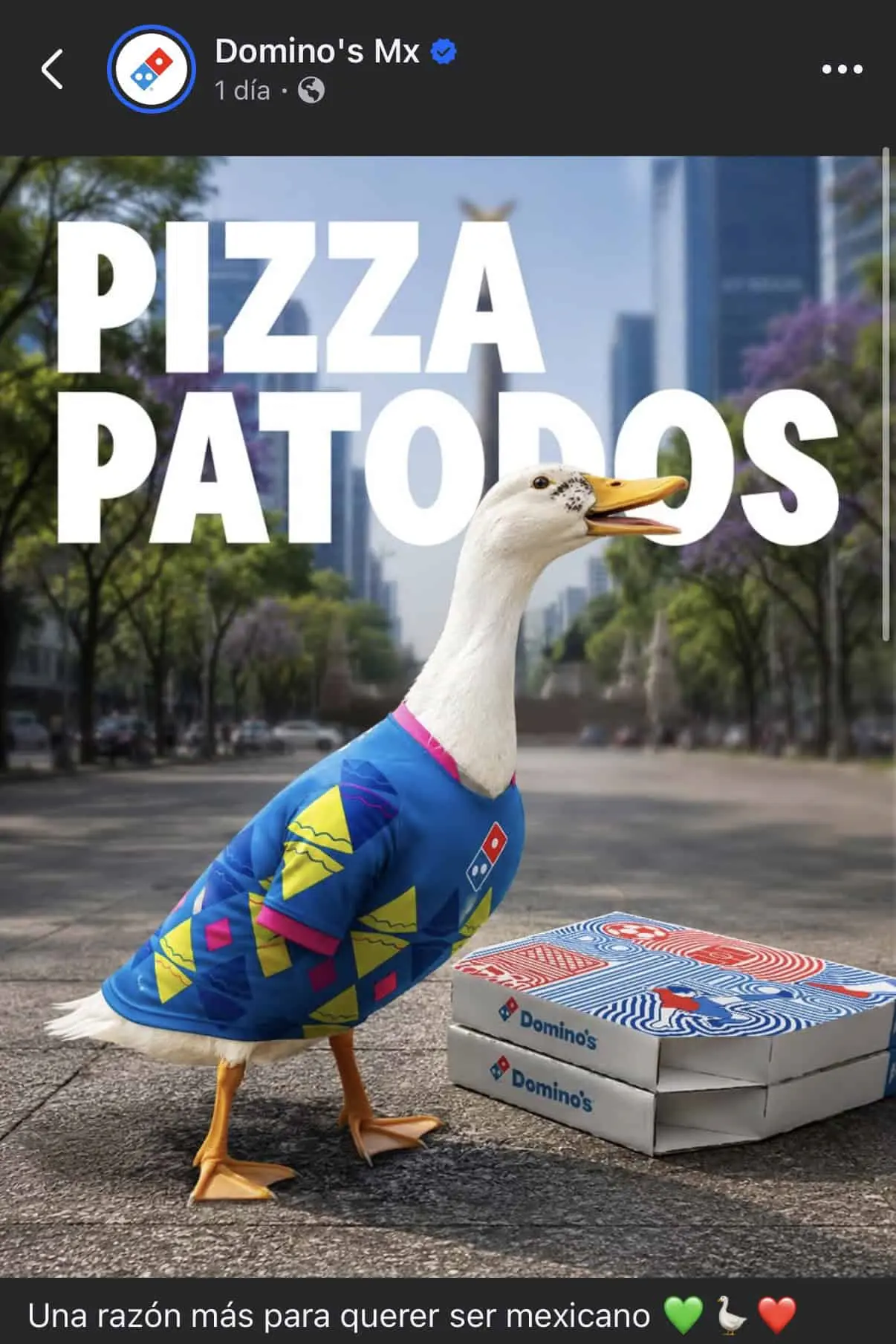 La imagen del Pato Merlín en la publicidad de Domino's Pizza La imagen del Pato Merlín en la publicidad de Domino's Pizza