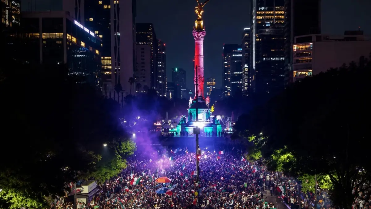  La fiesta se salió de control en el Ángel de la Independencia 