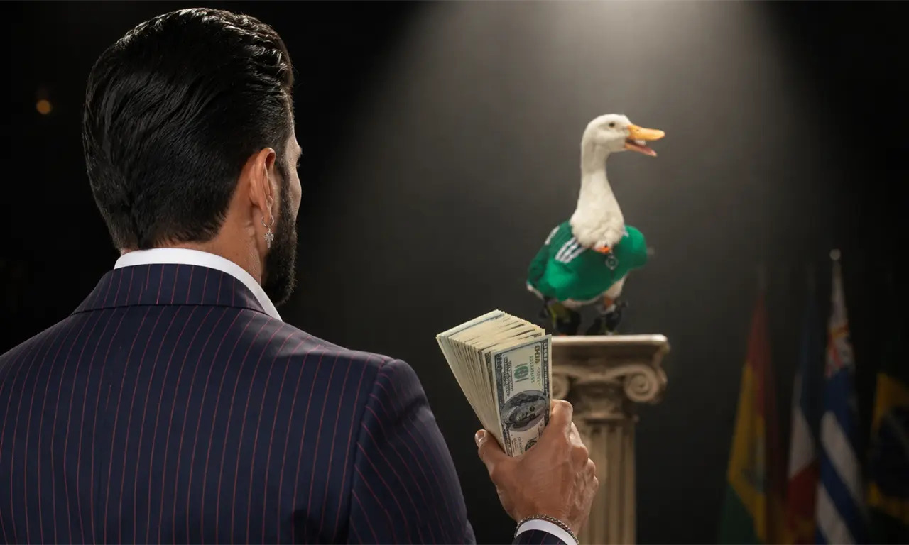  Poncho de Nigris ofertó por el Pato Merlín 