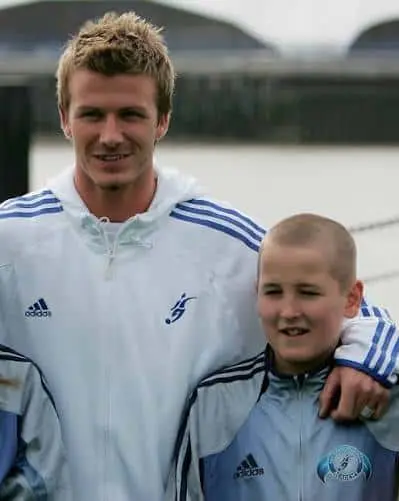Harry Kane de niño con David Beckham Harry Kane de niño con David Beckham