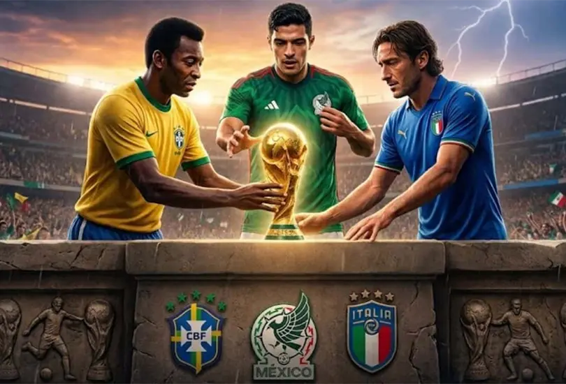 México comparte récord con Brasil e Italia México comparte récord con Brasil e Italia