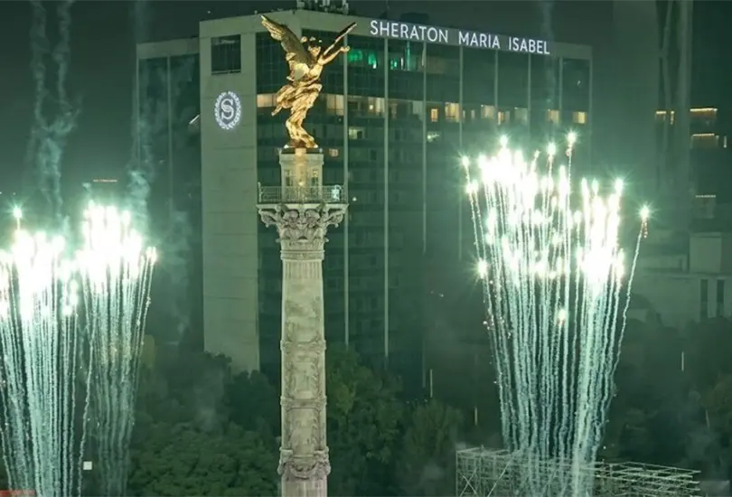 Empiezan los festejos en el Ángel de la Indepencia Empiezan los festejos en el Ángel de la Indepencia