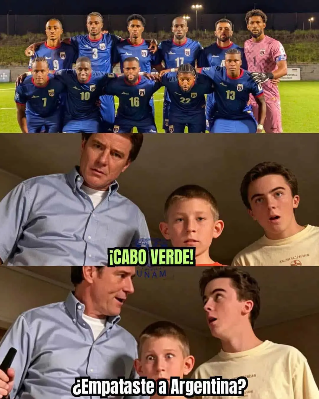 Malcolm y su familia no pueden creer el empate histórico. Malcolm y su familia no pueden creer el empate histórico.