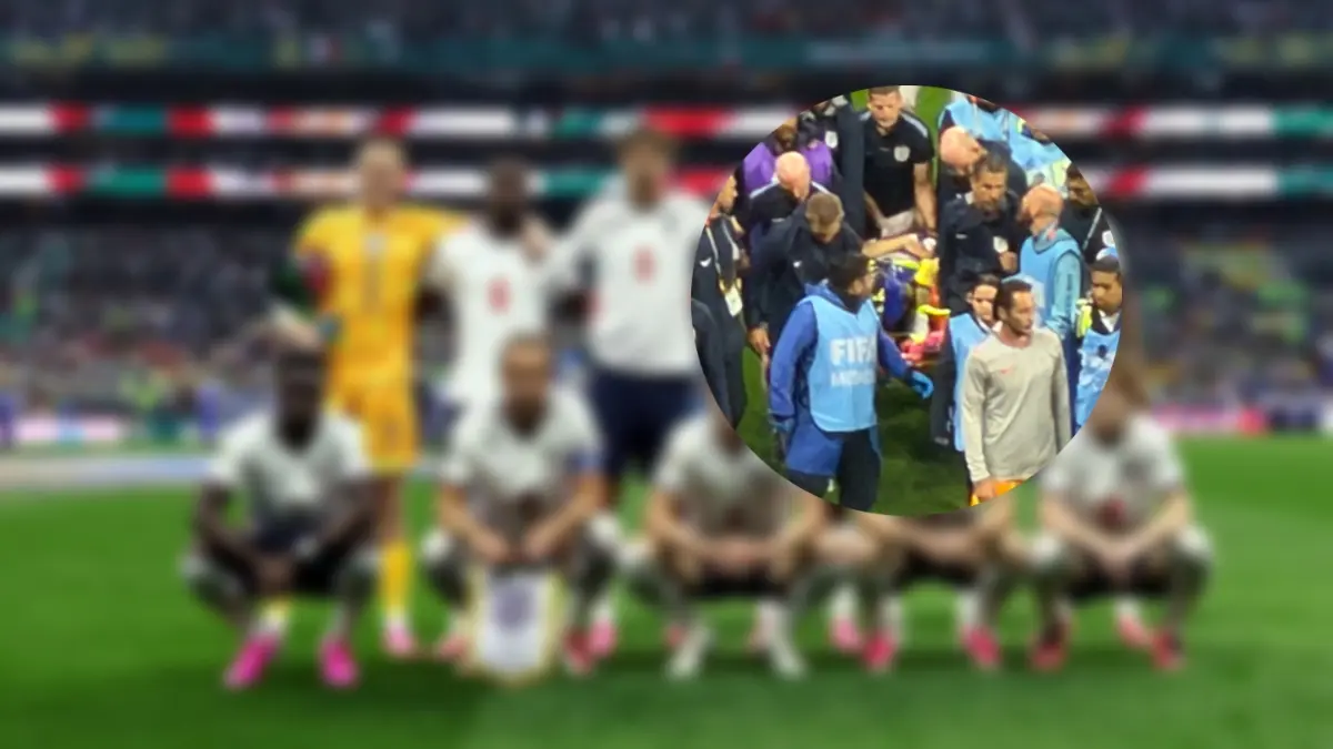 Inglaterra se fue con un lesionado del Estadio Azteca 