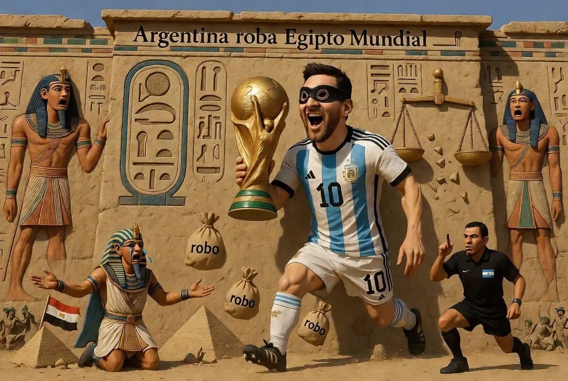 Messi robando la copa en el antiguo Egipto Messi robando la copa en el antiguo Egipto