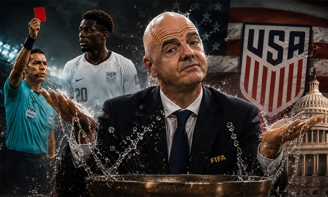  Infantino se lava las manos 