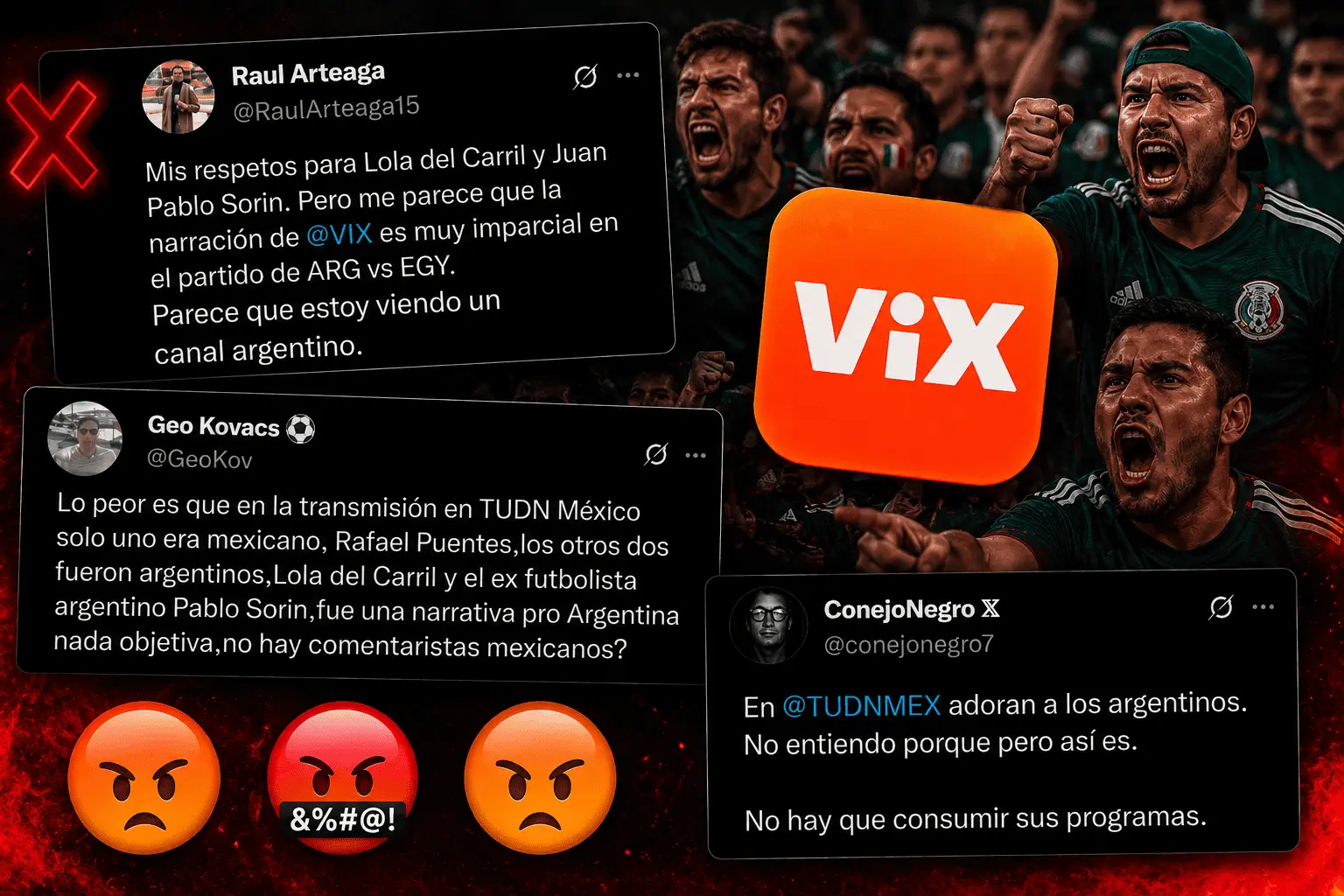 Los aficionados mexicanos expresaron su molestia por la transmisión de VIX. Los aficionados mexicanos expresaron su molestia por la transmisión de VIX.