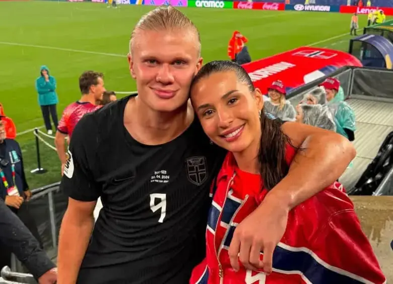 Erling Haaland y su novia, Isabel Haugseng Johansen Erling Haaland y su novia, Isabel Haugseng Johansen