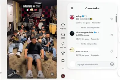 Haaland se rinde a M&eacute;xico: su canci&oacute;n en banda lo conquista
