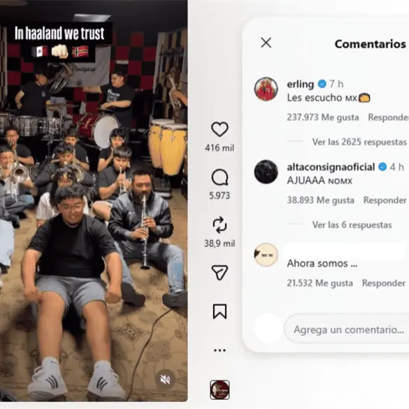 Haaland se rinde a México: su canción en banda lo conquista Haaland se rinde a México: su canción en banda lo conquista