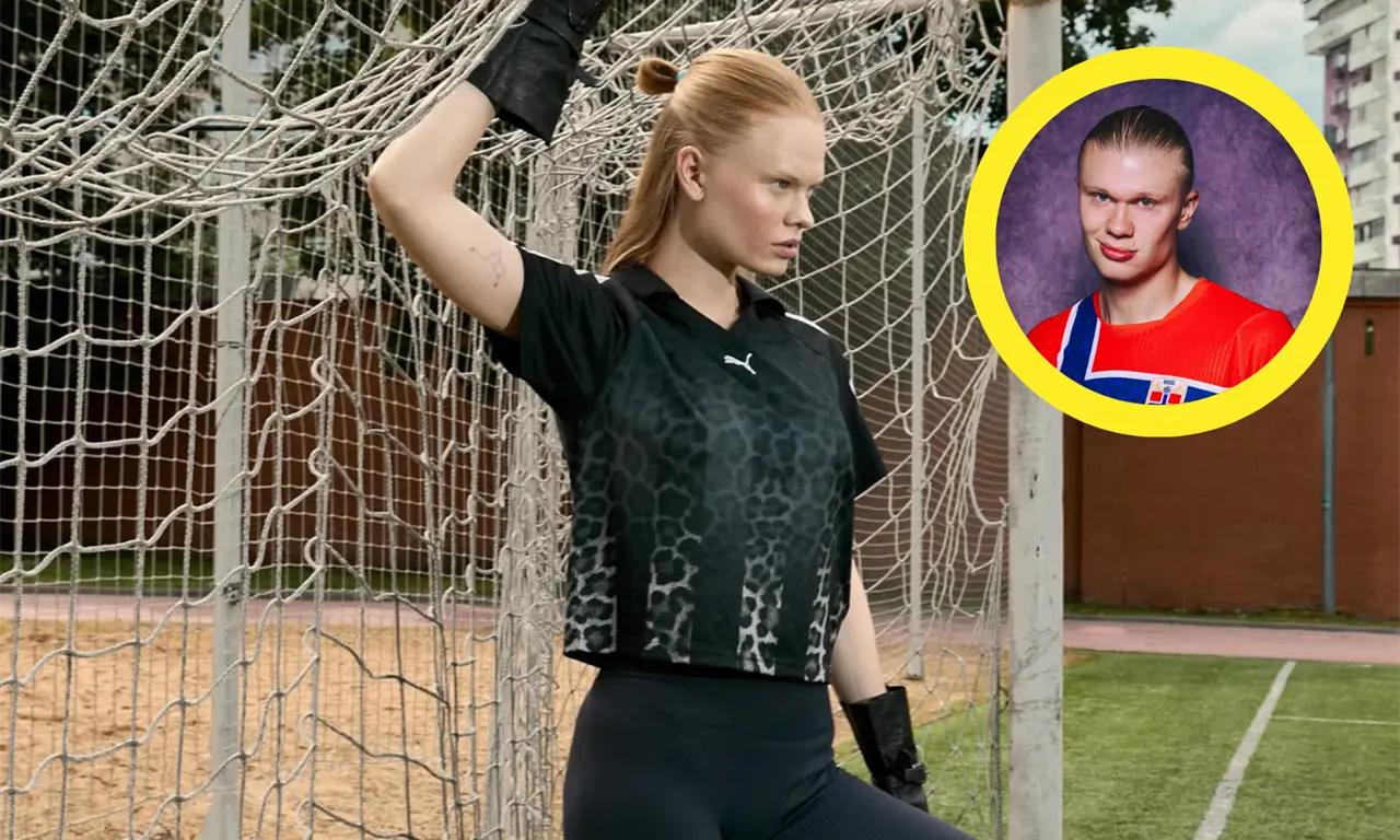  Anastasia Kostromitina, la modelo rusa que se volvió viral por parecerse a Haaland. 