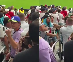&iexcl;Lamentable! Argentinos e Ingleses pelean en las gradas