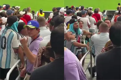 &iexcl;Lamentable! Argentinos e Ingleses pelean en las gradas