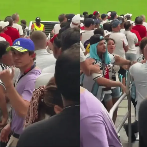 ¡Lamentable! Argentinos e Ingleses pelean en las gradas ¡Lamentable! Argentinos e Ingleses pelean en las gradas