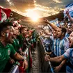 A los golpes, aficionados argentinos agreden a mexicanos en EUA