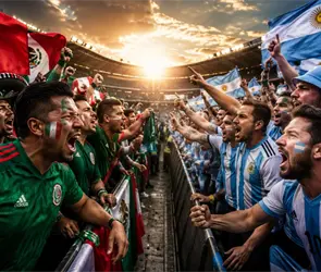 A los golpes, aficionados argentinos agreden a mexicanos en EUA