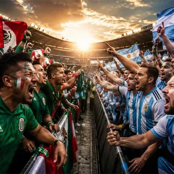 A los golpes, aficionados argentinos agreden a mexicanos en EUA A los golpes, aficionados argentinos agreden a mexicanos en EUA