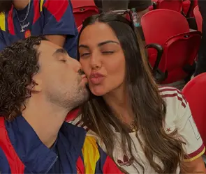 Claudia Rodr&iacute;guez, la pareja que roba miradas en los estadios del Mundial