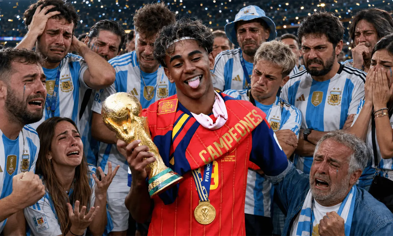  Aficionados de Argentina juntaron miles de firmas con la intención de repetir la final del Mundial 2026, tras alegar un arbitraje corrupto ante España. 