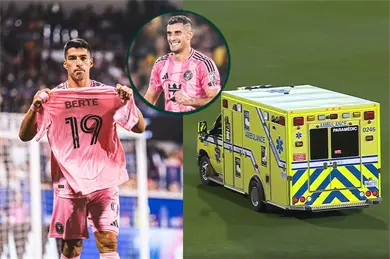 Momentos de terror: Berterame abandona partido inconsciente en ambulancia
