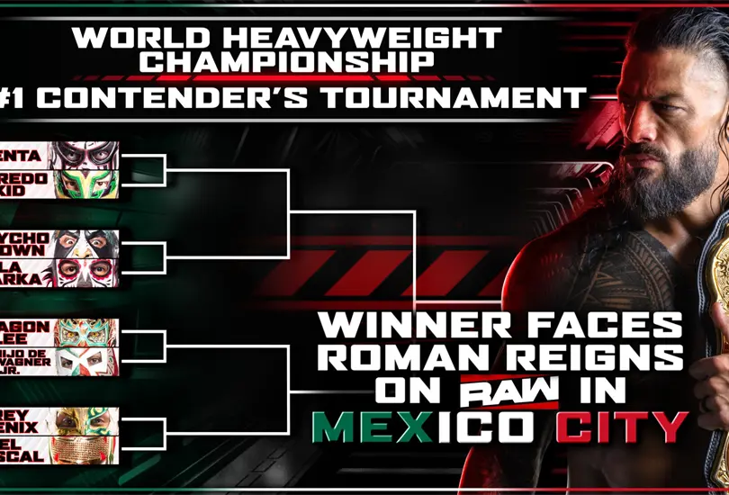 Roman Reigns enfrentará al ganador del torneo mexicano en RAW CDMX el 14 de septiembre. Roman Reigns enfrentará al ganador del torneo mexicano en RAW CDMX el 14 de septiembre.