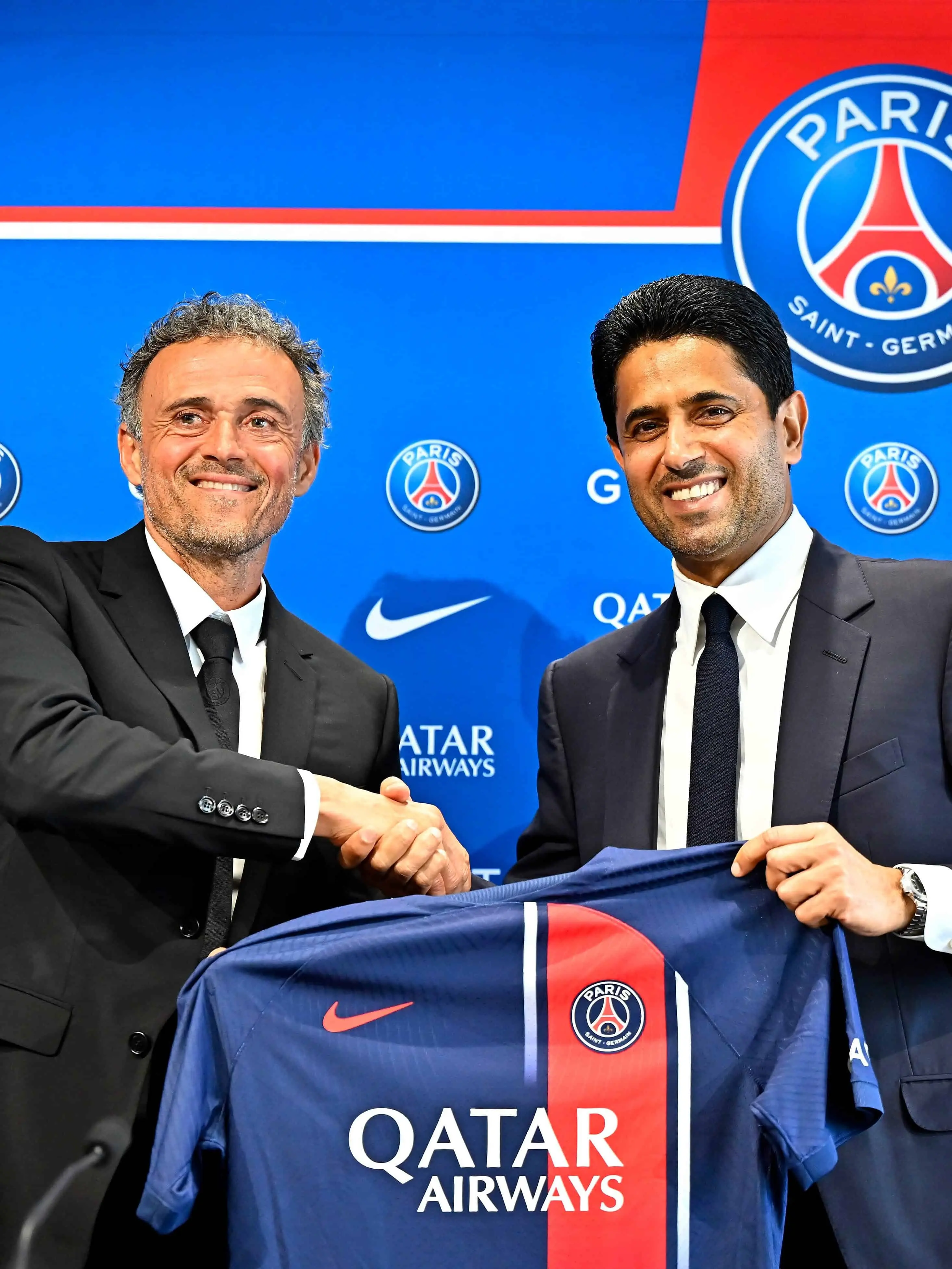 Nasser Al-Khelaïfi y Luis Enrique Nasser Al-Khelaïfi y Luis Enrique