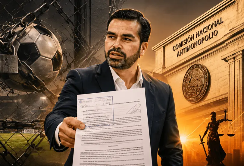 Jorge Álvarez Máynez presentó una petición ante la Comisión Nacional Antimonopolio para investigar la eliminación del ascenso y descenso en la Liga MX. Jorge Álvarez Máynez presentó una petición ante la Comisión Nacional Antimonopolio para investigar la eliminación del ascenso y descenso en la Liga MX.