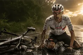 Del Toro sufre una ca&iacute;da en su regreso tras el Tour de Francia