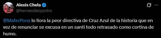 Algunos aficionados consideran que la directiva de Cruz Azul Femenil busca desviar la polémica tras el ridículo contra América. Algunos aficionados consideran que la directiva de Cruz Azul Femenil busca desviar la polémica tras el ridículo contra América.