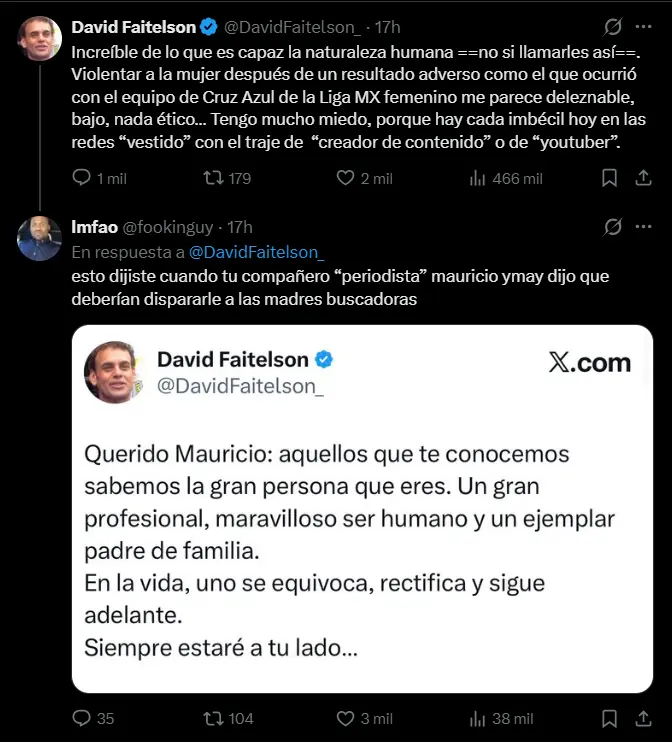 Tunden a Faitelson por criticar al podcast platicas del mal