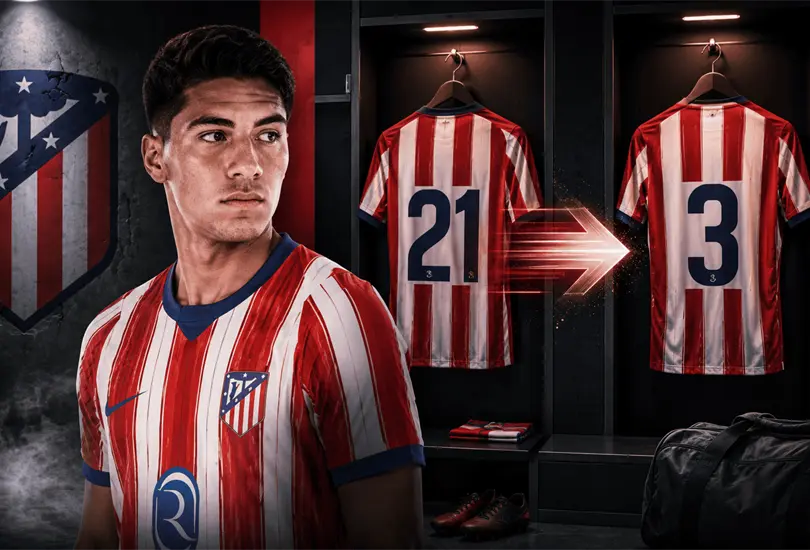 Obed Vargas perdió el dorsal 21 del Atlético de Madrid, que ahora utilizará Cuti Romero. Obed Vargas perdió el dorsal 21 del Atlético de Madrid, que ahora utilizará Cuti Romero.
