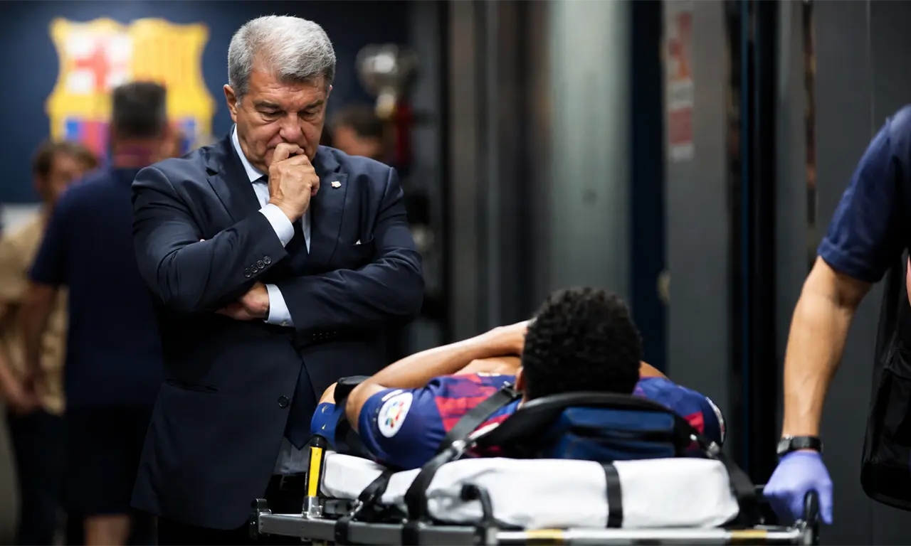  Recién llegó el Barcelona y el jugador que ya salió lesionado 