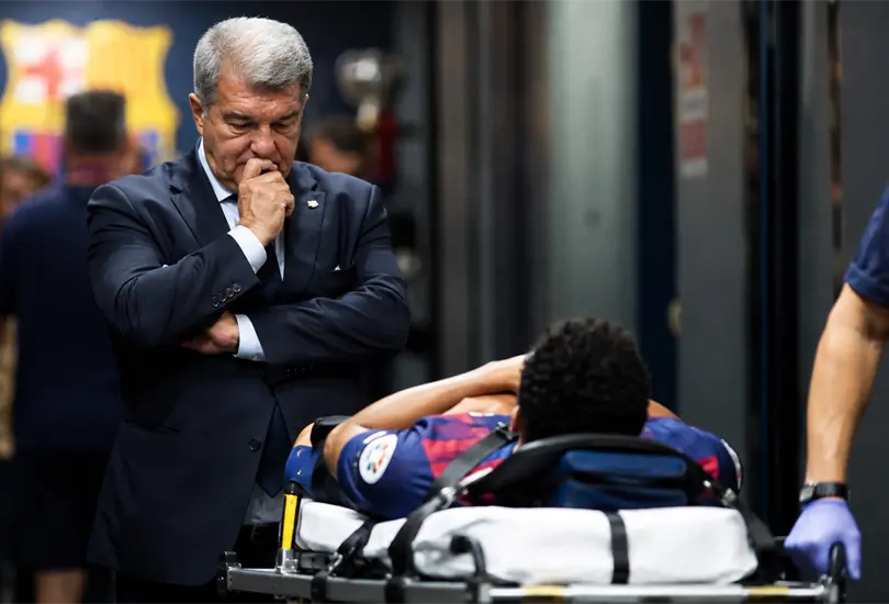 Reci&eacute;n lleg&oacute; el Barcelona y el jugador que ya sali&oacute; lesionado